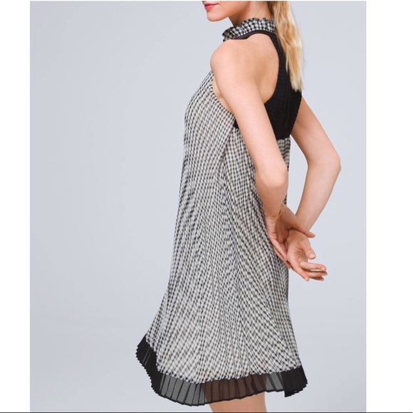 WHBM Gingham Halter Pleated Shift Dress NWOT 16 - Picture 6 of 7
